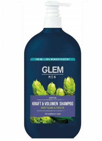 Schwarzkopf GLEM vital Шампунь мужской для объема волос, с хмелем, для ежедневного применения, 750 мл