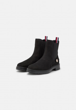 Tommy Hilfiger COIN FLAT BOOT Classic ankle boots black COIN FLAT BOOT Классические ботильоны черный