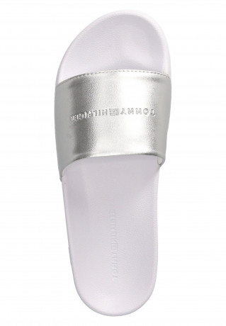Tommy Hilfiger METALLIC  Pool slides silber METALLIC Шлепанцы для бассейна серебро