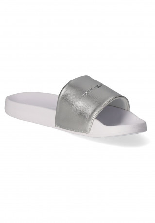 Tommy Hilfiger METALLIC  Pool slides silber METALLIC Шлепанцы для бассейна серебро