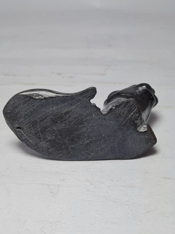 Статуэтка винтажная миниатюрная "Тигр", черный камень, 4 x 8 см, Германия, 1960-70гг.