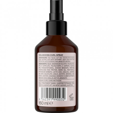 Bali Curls Volumizing Curl Spray 150ml, Спрей для объёма локонов, текстура и фиксация, рисовый протеин и морская соль, 150 мл