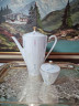 Набор посуды для чая винтажный Winterling Roslau Bavaria, белый фарфоровый чайник, 18 x 20,5 см с разноцветным узором и позолотой и сахарница 9 x 7,5 см, Германия, 1960-70гг.
