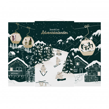 Jean&Len Adventskalender 2026 Winterlandschaft, 24 Originalprodukte, Jean&Len Адвент-календарь 2026 «Зимний пейзаж» с полноразмерной косметикой, ароматом и аксессуарами, 24 сюрприза