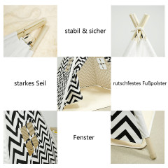 Arkmiido® Kinderzelt Tipi klappbares Spielzelt Детская палатка вигвам складная игровая палатка