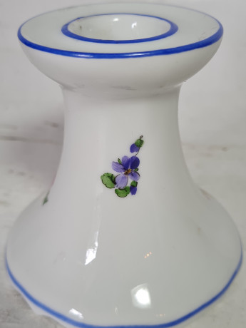 Подсвечник винтажный OTT Radebeul / Handmalerei Clausnitzer, ручная работа, фарфор, 9 x 8,5 см, Германия, 1960-1970гг.