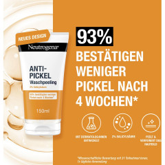 Neutrogena Anti-Pickel Taegliches Waschpeeling, 150 ml, Neutrogena Anti-Pickel Ежедневный очищающий пилинг с 2% салициловой кислотой BHA, 150 мл