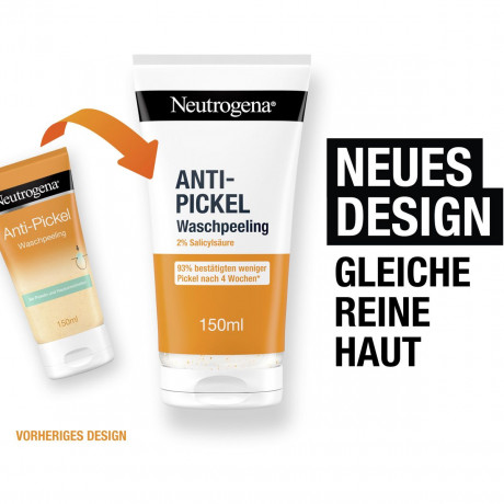 Neutrogena Anti-Pickel Taegliches Waschpeeling, 150 ml, Neutrogena Anti-Pickel Ежедневный очищающий пилинг с 2% салициловой кислотой BHA, 150 мл