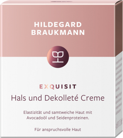 Hildegard Braukmann EXQUISIT Hals und Dekollete Creme, 50 ml, Hildegard Braukmann крем для шеи и зоны декольте для зрелой и сухой кожи, для женщин, 50 мл