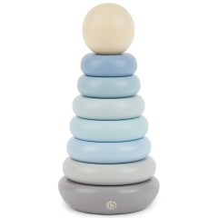 bieco Baby Stapelturm Holz Baustein Pastell 19cm Motorik Steckspiel ab 1 Steckpyramide Stapelspielzeug Детская башня для штабелирования