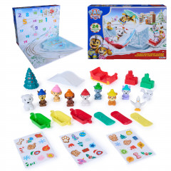 PAW Patrol Adventskalender, детский адвент-календарь с фигурками, санями и зимней игровой сценой, 24 сюрприза