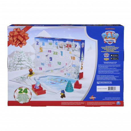 PAW Patrol Adventskalender, детский адвент-календарь с фигурками, санями и зимней игровой сценой, 24 сюрприза