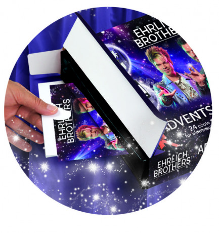 Clementoni Ehrlich Brothers Adventskalender der Magie 2026, Clementoni Ehrlich Brothers детский адвент-календарь 2026 с 24 фокусами и реквизитом, от 7 лет