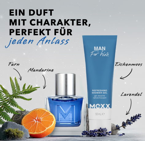 Mexx Man Set Eau de Toilette 30ml & Shower Gel 50ml, Mexx Man Set Туалетная вода 30 мл и гель для душа 50 мл
