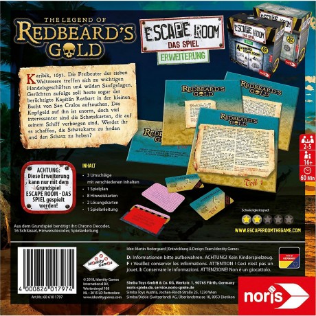 Noris Escape Room Erweiterung Redbeards Gold Дополнение к квесту Redbeard's Gold