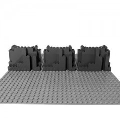 LEGO LEGO 4x10x6 Felsplatte Dunkelgrau - Rock Panel 6082 - 3x LEGO 4x10x6 Каменная панель темно-серого цвета — Каменная панель 6082 — 3 шт.