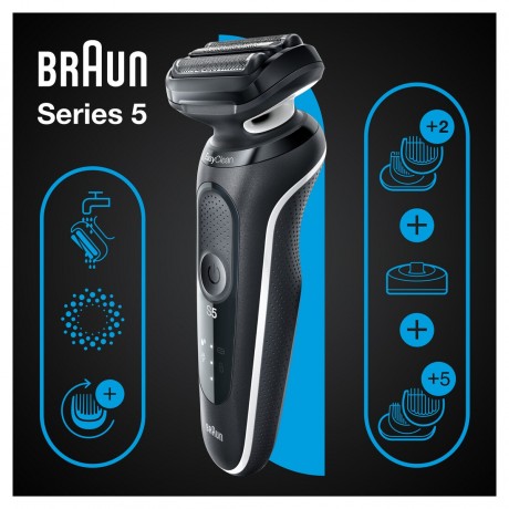 Braun Elektrischer Rasierer fur Manner quot;Series 5 51-W4650csquot; in Schwarz Электробритва мужская "Series 5 51-W4650cs" в черном