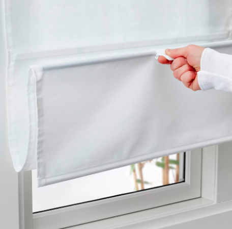 Ikea RINGBLOMMA Faltrollo, weiss 80x160 cm, Икеа РИНГБЛУММА Римская штора, белая, 80x160 см