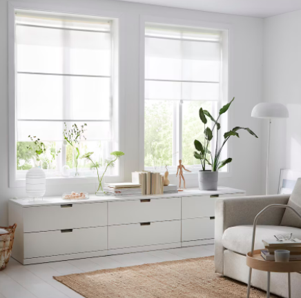 Ikea RINGBLOMMA Faltrollo, weiss 80x160 cm, Икеа РИНГБЛУММА Римская штора, белая, 80x160 см