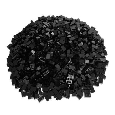 LEGO LEGO 1x2 Steine Schwarz- 250 Stuck - Black Bricks 3004 Черные кубики LEGO 1x2 — 250 штук — Black Bricks 3004