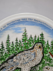 Winterling Roslau Bavaria Винтажная декоративная тарелка с позолоченным ободком &quot;Райхартсхаузен&quot;, 19,5см, Германия, 1982г.