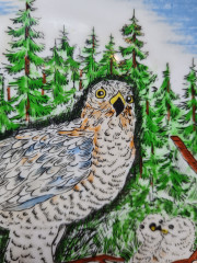 Winterling Roslau Bavaria Винтажная декоративная тарелка с позолоченным ободком &quot;Райхартсхаузен&quot;, 19,5см, Германия, 1982г.