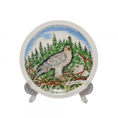 Winterling Roslau Bavaria Винтажная декоративная тарелка с позолоченным ободком &quot;Райхартсхаузен&quot;, 19,5см, Германия, 1982г.