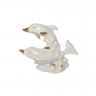 Белая фарфоровая фигурка с позолотой "Два дельфина" 11 x 13 см, Италия, 1970-80гг.