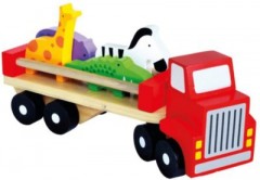 Bino Holz-LkW mit Tieren Деревянный грузовик с животными