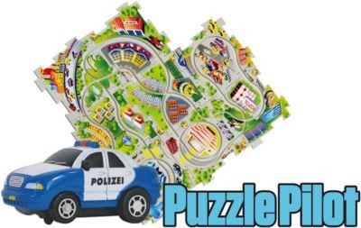 Amewi Puzzle Pilot Polizei mit Strecke zum Puzzlen Пазл Pilot Police с треком на пазл
