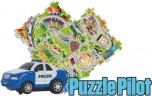 Amewi Puzzle Pilot Polizei mit Strecke zum Puzzlen Пазл Pilot Police с треком на пазл