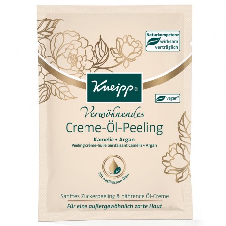Kneipp Verwoehnendes Creme-Oel-Peeling, 40 ml, Kneipp питательный сахарный скраб для тела с аргановым маслом и маслом камелии, 40 мл