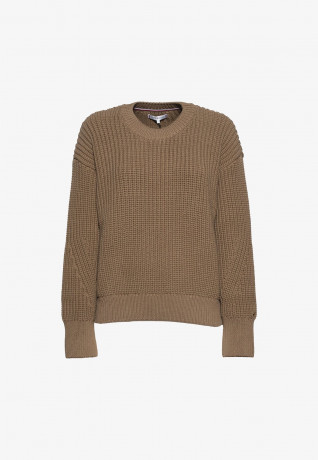 Tommy Hilfiger ORG BUTTON C-NK Jumper marrone КНОПКА ORG C-NK перемычки каштан
