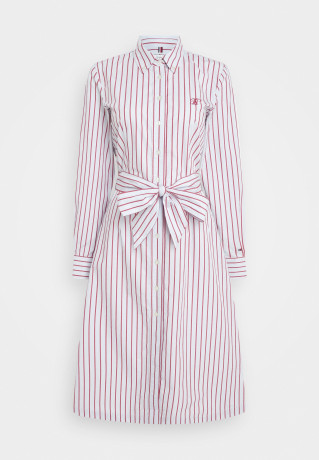 Tommy Hilfiger MIDI SHIRT DRESS  Shirt dress posh/royal berry ПЛАТЬЕ-РУБАШКА МИДИ Платье-рубашка шикарный / королевская ягода