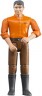 Bruder BRUDER 60007 bworld Mann helle Haut braune Hose BRUDER 60007 bworld мужские светло-коричневые штаны