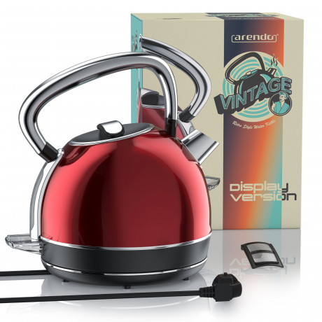 Arendo Arendo Wasserkocher, 1,7 l, 2200 W, Edelstahl Retro Style Vintage, LED Temperaturanzeige, kupfer Чайник Arendo, 1,7 л, 2200 Вт, нержавеющая сталь, винтажный ретро-стиль, светодиодный дисплей температуры, медь