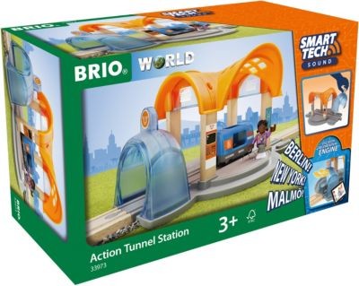 BRIO Smart Tech Sound Bahnhof mit Action Tunnel Звуковая станция Smart Tech с туннелем Action