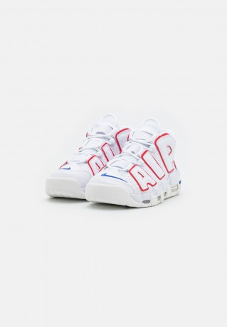 Nike Sportswear AIR MORE UPTEMPO 96 UNISEX Sneaker high white/game royal/university red/sail AIR MORE UPTEMPO 96 UNISEX Высокие кроссовки женские белый/игровой королевский/университетский красный/парус
