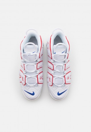 Nike Sportswear AIR MORE UPTEMPO 96 UNISEX Sneaker high white/game royal/university red/sail AIR MORE UPTEMPO 96 UNISEX Высокие кроссовки женские белый/игровой королевский/университетский красный/парус