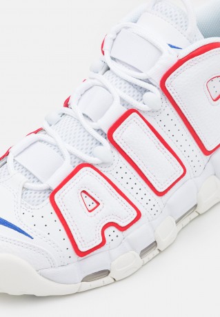 Nike Sportswear AIR MORE UPTEMPO 96 UNISEX Sneaker high white/game royal/university red/sail AIR MORE UPTEMPO 96 UNISEX Высокие кроссовки женские белый/игровой королевский/университетский красный/парус