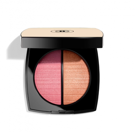 Дуэт хайлайтера и пудры CHANEL LES BEIGES POUDRE BELLE MINE LUMIRE DORE, тон ECLAT DU SOIR, эксклюзивный ограниченный выпуск 2025