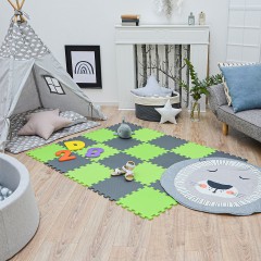 LittleTom Puzzlematte Uni Grau Hellgrun 20 Teile Коврик-пазл Uni Grey Light Green 20 штук