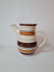 Schnorr Keramik Керамический Заварочный чайник в коричневый тонах, 18см х 23см, диаметр 8,5 см, Германия, 1970гг.