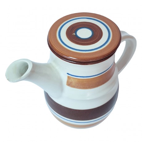 Schnorr Keramik Керамический Заварочный чайник в коричневый тонах, 18см х 23см, диаметр 8,5 см, Германия, 1970гг.