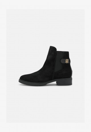 Tommy Hilfiger COIN FLAT BOOT Classic ankle boots black COIN FLAT BOOT Классические ботильоны черный