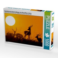 CALVENDO Puzzle CALVENDO Puzzle Impalabocke bei Sonnenaufgang in der Masai Mara in Kenia Пазл CALVENDO Пазл Импала козы на рассвете в Масаи Мара в Кении