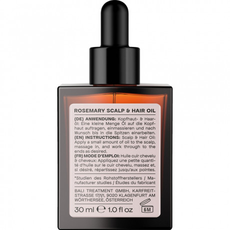 Bali Curls Rosemary Scalp & Hair Oil 30ml, Масло розмарина для кожи головы и волос, укрепление и рост, против выпадения, 30 мл