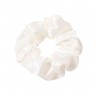 SOHO Satin Scrunchie Weiss Атласная резинка для волос