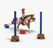 Schleich 42775 Horse Club Hannah's Western Abenteuer, Игровой набор "Западное родео Ханны", лошадь с наездницей, препятствия, фигурки, аксессуары, от 5 лет, Германия