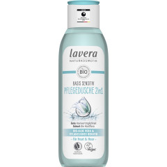 LAVERA Basis Sensitiv 2in1 Pflegedusche, 250 ml, Лавера Гель для душа 2 в 1 Базис Сенситив, био-алоэ вера, для тела и волос, 250 мл